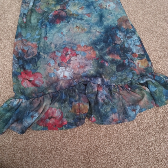 Appleseed's - Drop Waist Quarter Length Sleeve Floral Dress - Picture 3 of 5